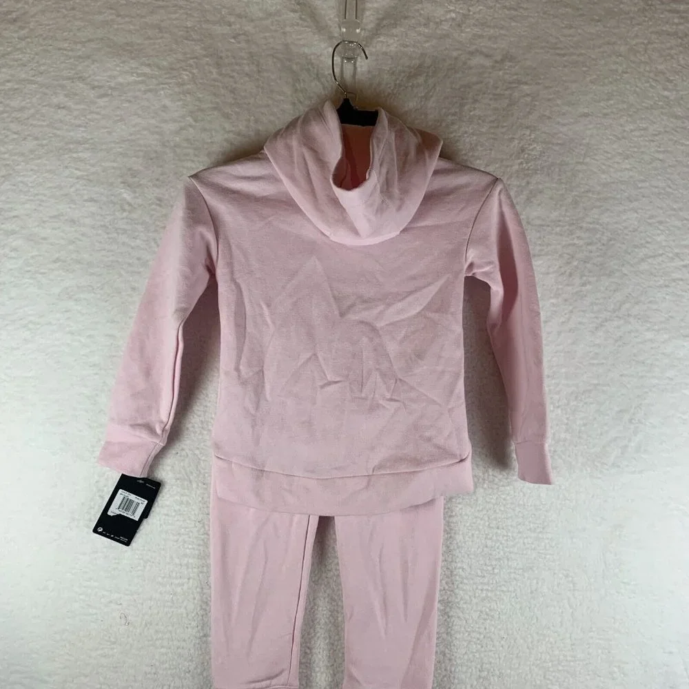 Nike Jogging Suit Kids 6X Pink Cotton Long Sleeve Kangaroo Pocket Pullover S6656 - Picture 2 of 13